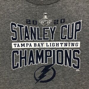 Fanatics‎ Tampa Bay Lightning 2020 Stanley Cup Champions Gray T-Shirt XL